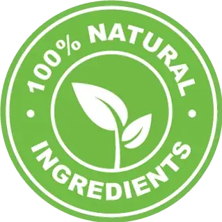 Natural ingredients badge icon explaining what natural does and does not mean