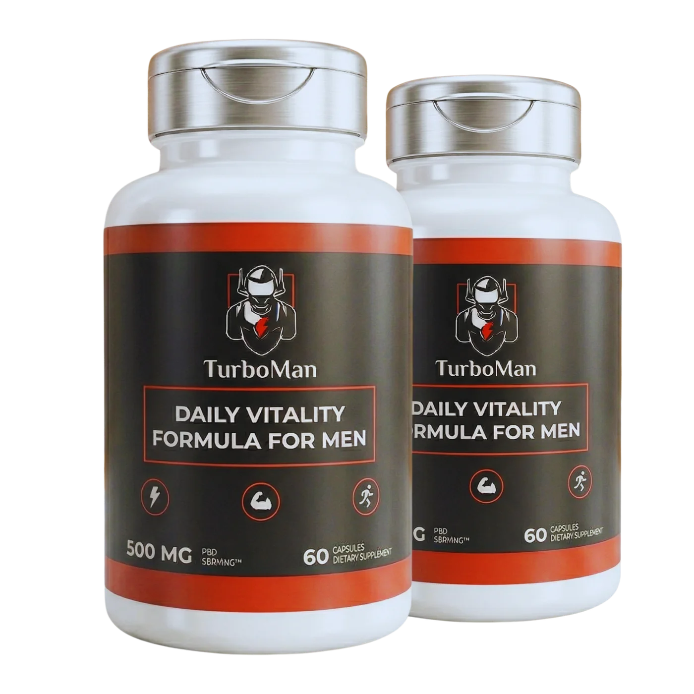 TurboMan two bottle bundle, 60 capsules per bottle, the vendor's entry tier